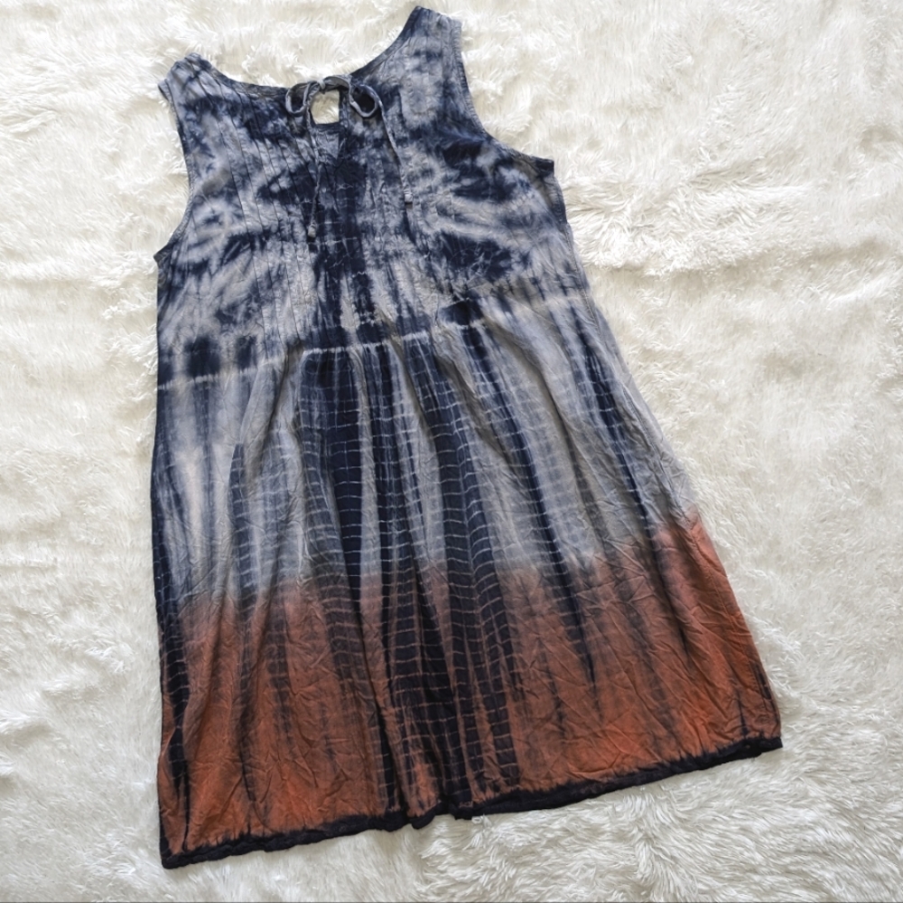 Sonoma Blue Tie Dye Ombre Flowy Dress with Pockets - Picture 6 of 12